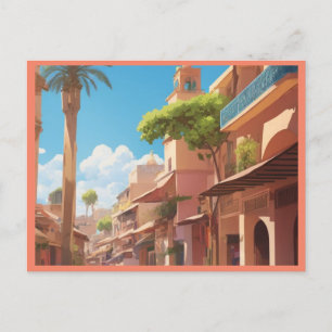 marrakech ai-målning konst vykort