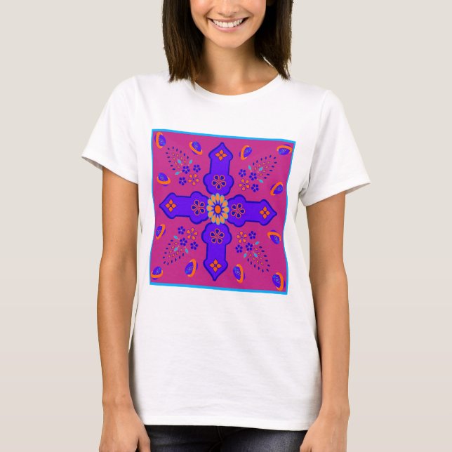 Marrakech Arabesque inspirerad av cirklade ägg T Shirt (Framsida)