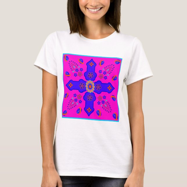 Marrakech Arabesque inspirerade till uppblåsta ägg T Shirt (Framsida)