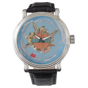 Marrakech City Little planet Morocco architec Armbandsur
