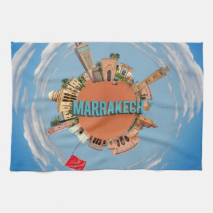 Marrakech City Little planet Morocco architec Kökshandduk
