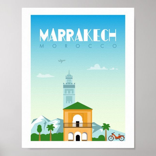 Marrakech City Morocco Poster (Framsidan)
