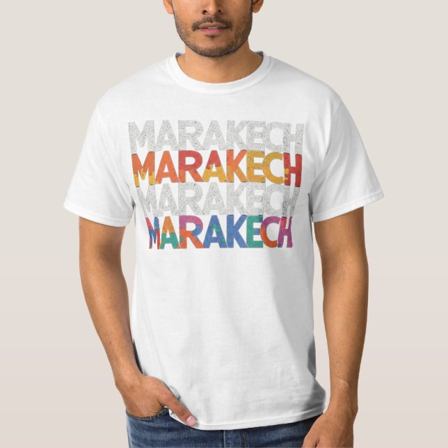 Marrakech: Färg i Marocko T Shirt (Framsida)