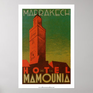Marrakech Hotell de la Mamounia Poster