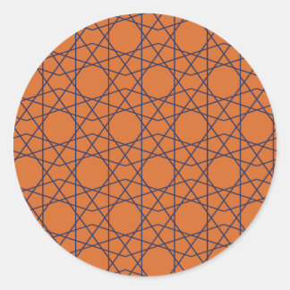 Marrakech Indigo Geometri Runt Klistermärke
