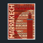 Marrakech, maroc-turism i vintage resor vykort<br><div class="desc">vintage,  retro,  resande,  modern,  vattenfärgen,  klassisk,  marockansk,  marockansk,  turism,  souvenir.</div>