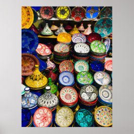 Marrakech, marockansk pottery poster