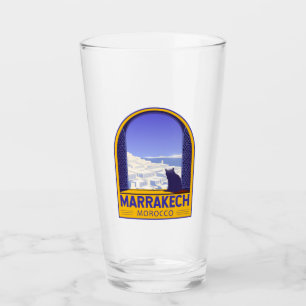 Marrakech Marocko Cat Retro Glaskopp