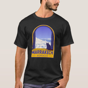 Marrakech Marocko Cat Retro T Shirt