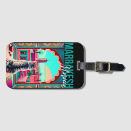 Marrakech Marocko Cat Travel Tourism Souvenir Bagagebricka