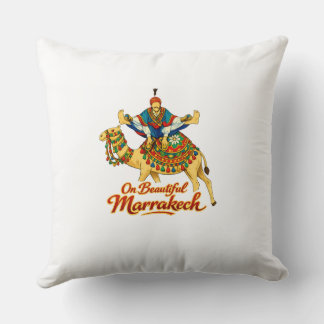 Marrakech Marocko Design Livlig Resa Konst Kudde