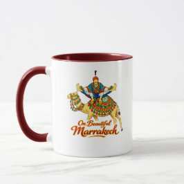 Marrakech Marocko Design Livlig Resa Konst Mugg