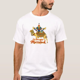 Marrakech Marocko Design Livlig Resa Konst T Shirt