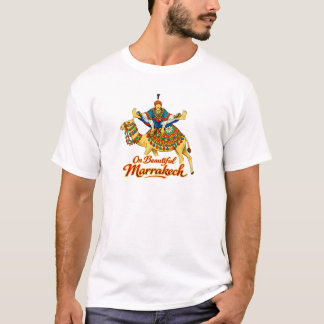 Marrakech Marocko Design Livlig Resa Konst T Shirt