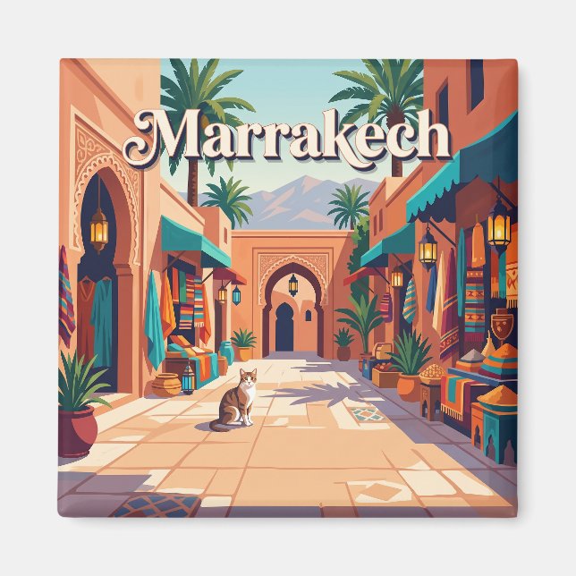 Marrakech, Marocko Magnet (Framsidan)