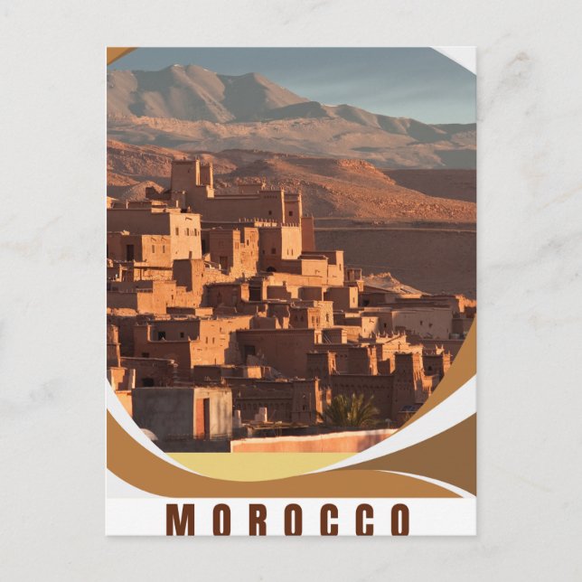 Marrakech, Marocko Resa Överraskningspresent Bilje Helg Vykort (Framsida)