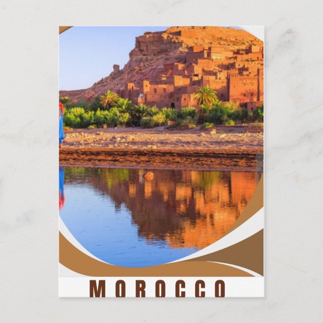 Marrakech, Marocko Resa Överraskningspresent Bilje Vykort (Framsida)