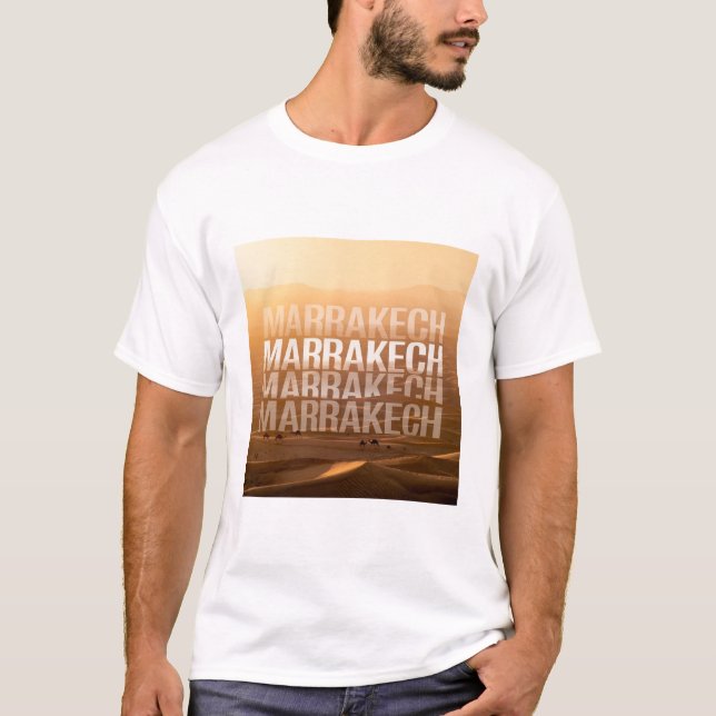 Marrakech Marocko Sahara – Ökenresor Estetik T Shirt (Framsida)