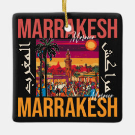 Marrakech Marocko souk Turavel Souvenir Julgransprydnad Keramik