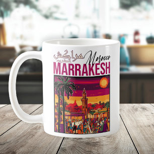 Marrakech Marocko souk Turavel Souvenir Kaffemugg