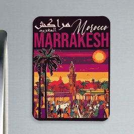 Marrakech Marocko souk Turavel Souvenir Magnet