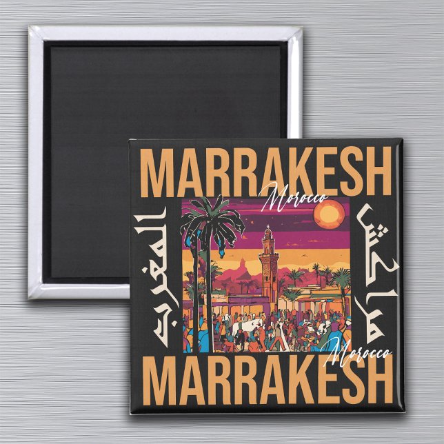 Marrakech Marocko souk Turavel Souvenir Magnet (Skapare uppladdad)