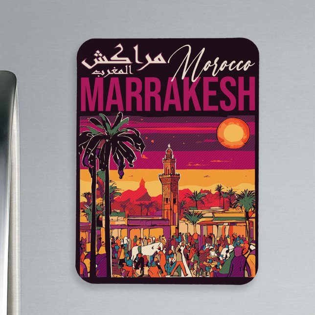 Marrakech Marocko souk Turavel Souvenir Magnet (Skapare uppladdad)