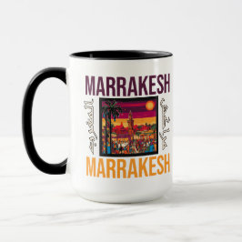 Marrakech Marocko souk Turavel Souvenir Mugg