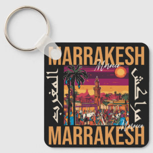 Marrakech Marocko souk Turavel Souvenir Nyckelring