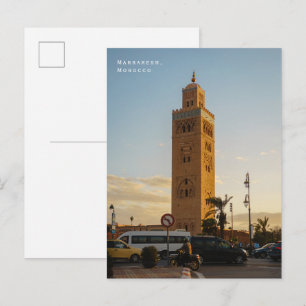 Marrakech Marocko Stadsvibbar Gatumiljö Vykort