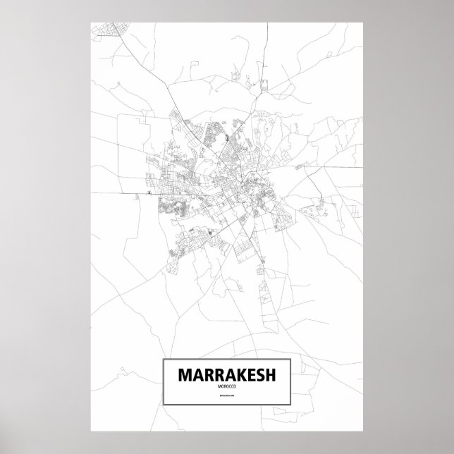 Marrakech, Marocko (svart på vitt) Poster (Framsidan)