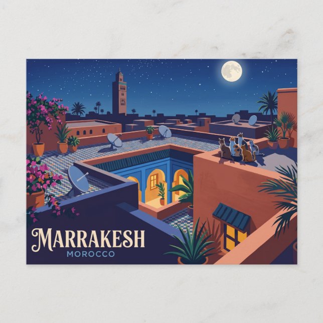 Marrakech Marocko Vykort (Framsida)