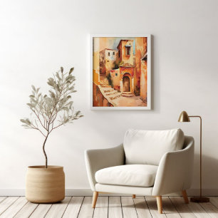 Marrakech, Marockos gamle medina Expressionist Sti Poster