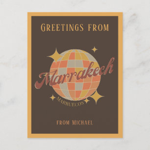Marrakech Marockos Vintage Retro-vykort Vykort