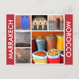 marrakech morocco scenes vykort