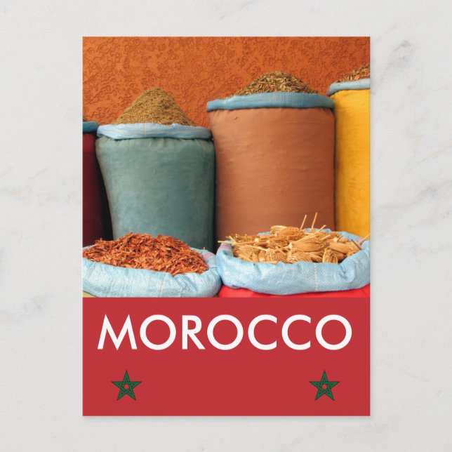 marrakech spice morocco vykort (Framsida)