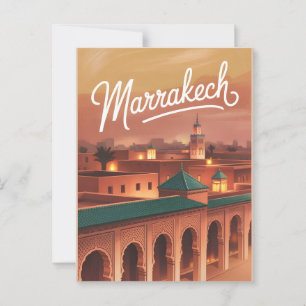 Marrakech vintage vykort