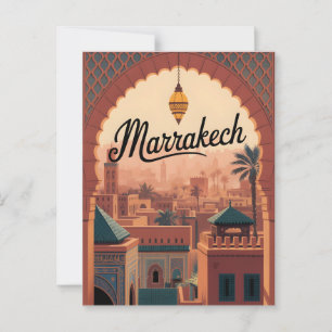 Marrakech vintage vykort