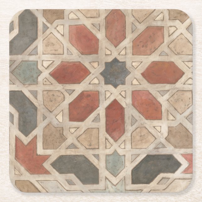 Marrakechavs design II, ej skönjbar Underlägg Papper Kvadrat (Framsidan)