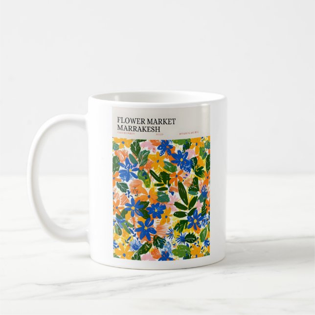 Marrakesh Flower Market Poster Kaffemugg (Vänster)