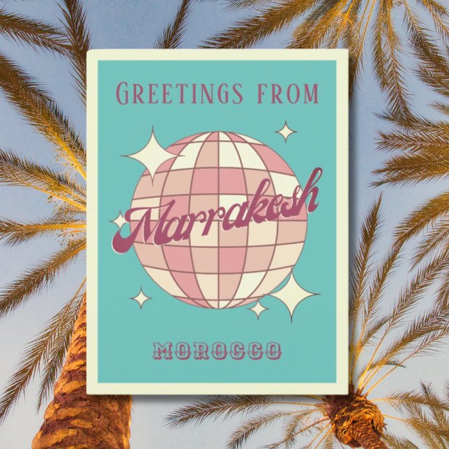 Marrakesh Marocko helgdag Retro Vintage Postcard Vykort (Skapare uppladdad)