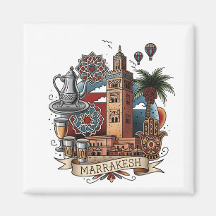 Marrakesh Marocko Resa Magnet