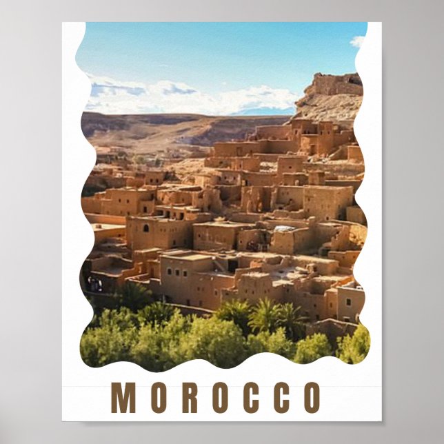 Marrakesh, Marocko Resa Överraskningspresent Bilje Poster (Framsidan)