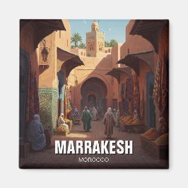 Marrakesh Marocko Travel Magnet