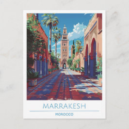 Marrakesh Marocko Travel Vykort