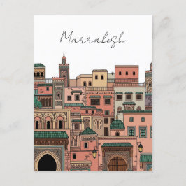 Marrakesh Marocko Travel Vykort