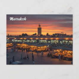 Marrakesh Marocko Travel Vykort