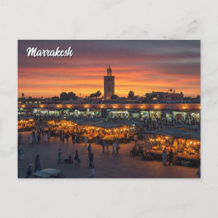 Marrakesh Marocko Travel Vykort