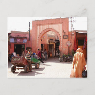 Marrakesh Medina-dörr Vykort