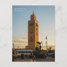 Marrakesh Morocco City Vibes Street Scene Vykort